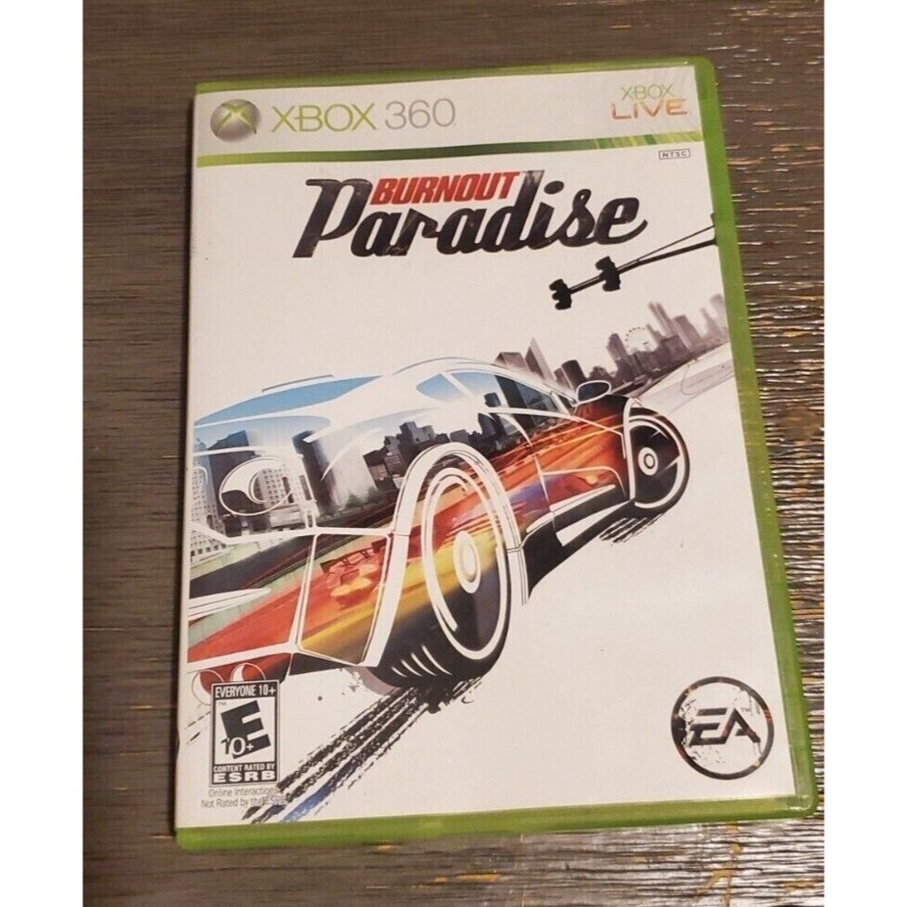 Burnout Paradise (Xbox 360, 2009) VERY GOOD W/MANUAL